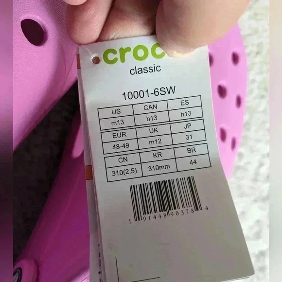 NWT CROCS  CLASSIC For men size 13 Nice Pink color ! - Picture 4 of 4